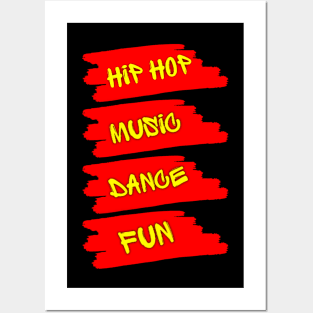 Hip Hop Music Dance Fun Posters and Art